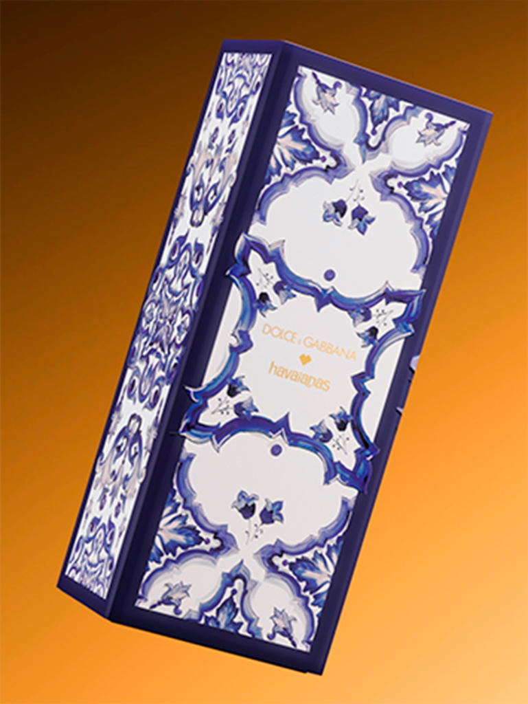 Havaianas e D&G: Collab de simplicidade e luxo. 5 havaianas dolce gabbana embalagem
