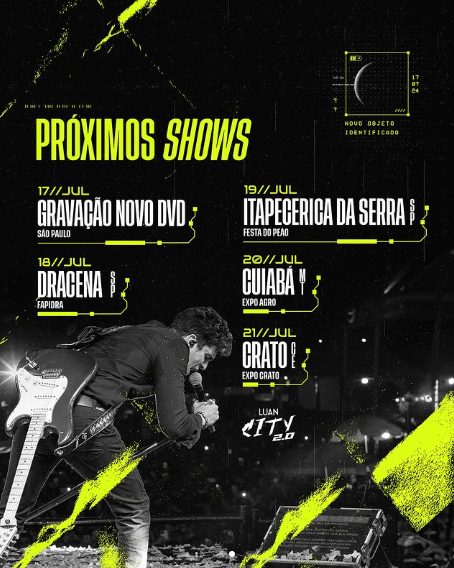 Luan Santana prepara apresentação imersiva em Cotia com experiência única para convidados 1 Proximas apresentacoes de Luan Santana