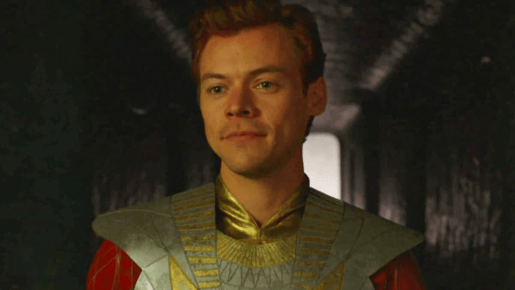 Sequência de "Eternos" é descartada pela Marvel 1 Harry Styles em cena de 'Eternos'