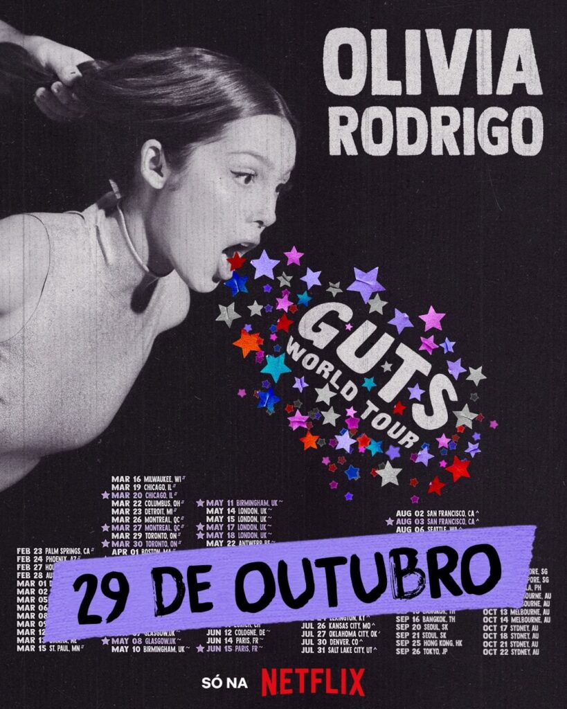 Turnê de Olivia Rodrigo ganha data de estreia no streaming da Netflix 1 Turnê de Olívia Rodrigo ganha data de estreia no streaming da Netflix