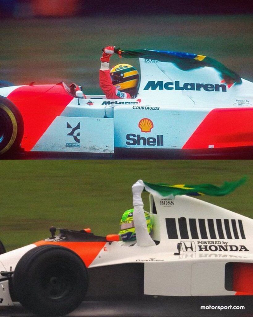 Lewis Hamilton (39) emociona gerações em homenagem a Ayrton Senna 1 Lewis Hamilton