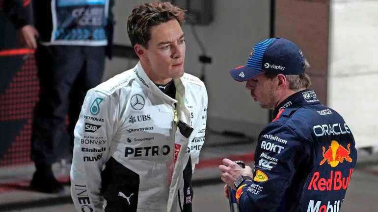 Próxima corrida da F1 2024: GP de Abu Dhabi encerra a temporada com disputa acirrada pelo título de construtores 2 George Russel e Max Vertstappen discutiram após GP do Catar