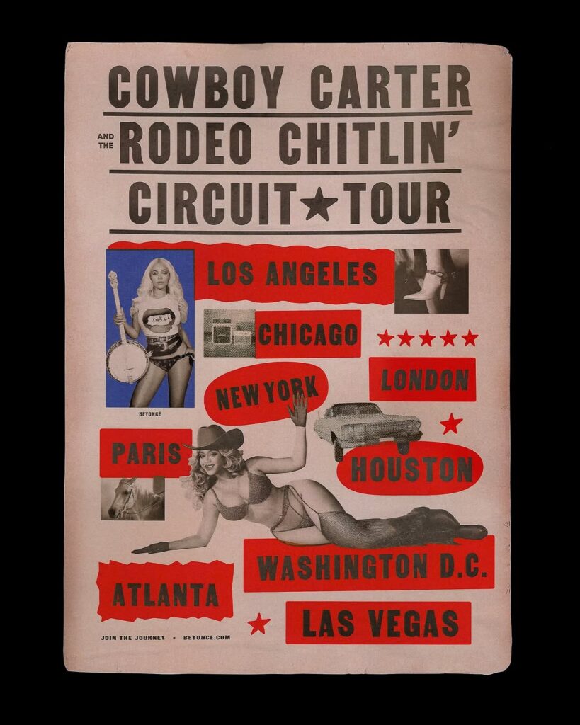 Beyoncé anuncia turnê "COWBOY CARTER", mas Brasil fica de fora 1 Beyoncé