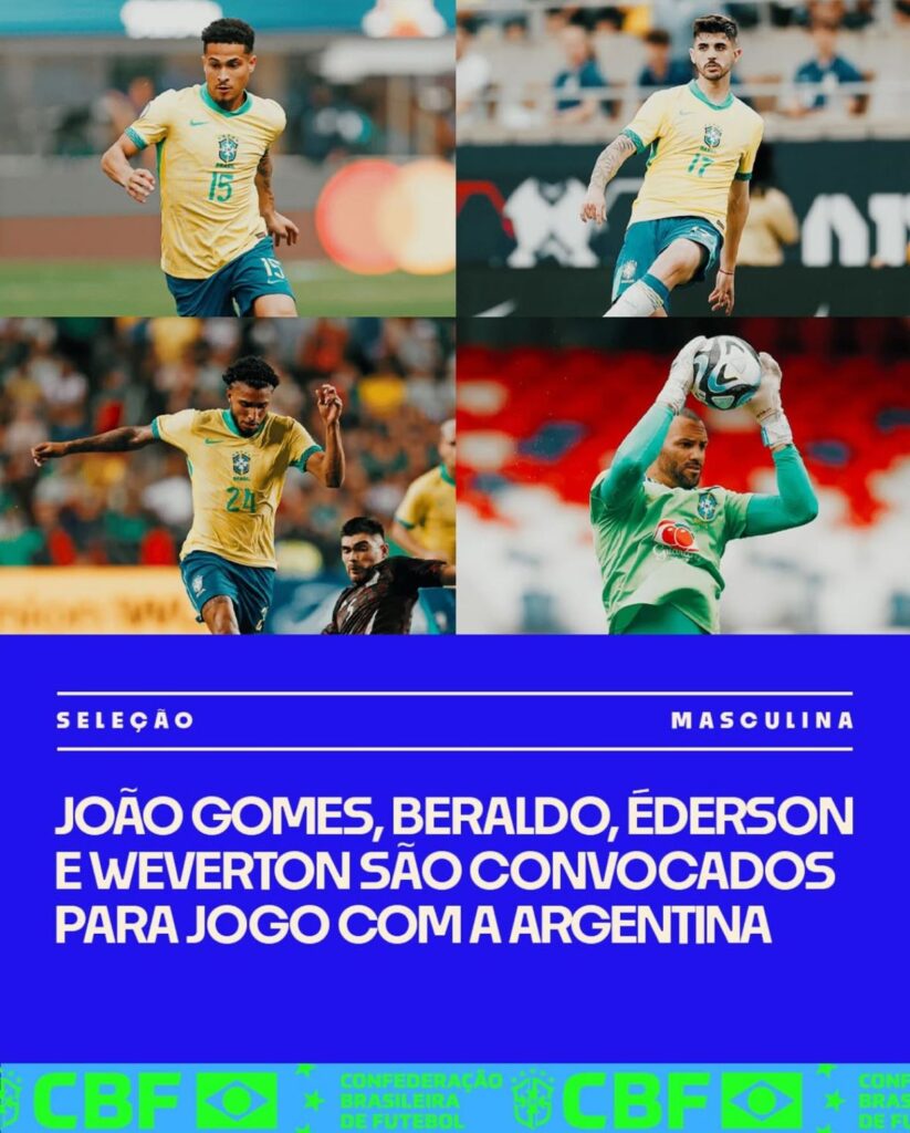 Seleção Brasileira anuncia 4 novos reforços para o jogo contra a Argentina 1 seleção