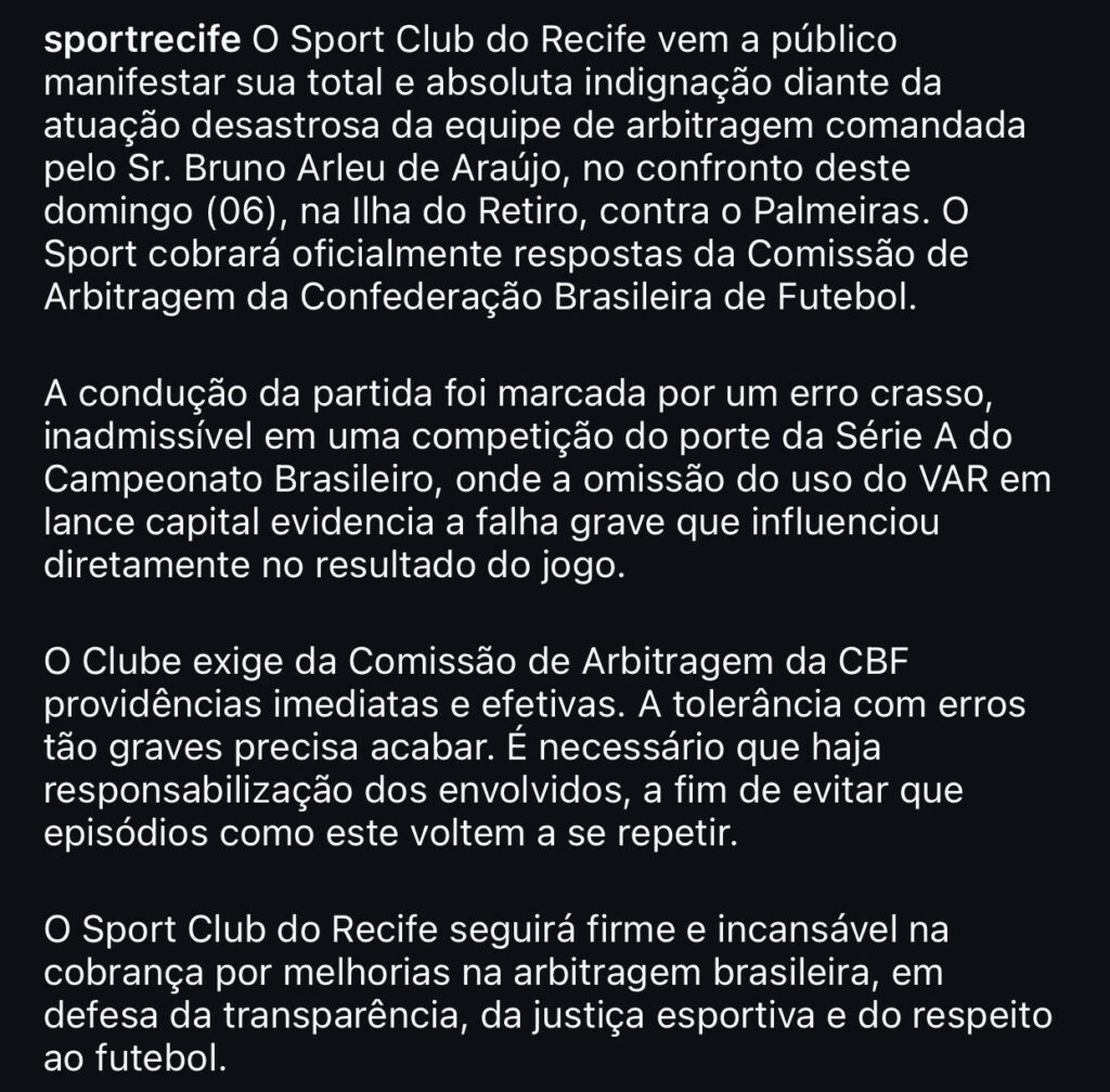 3 erros de arbitragem marcam segunda rodada do Brasileirão 2 sport