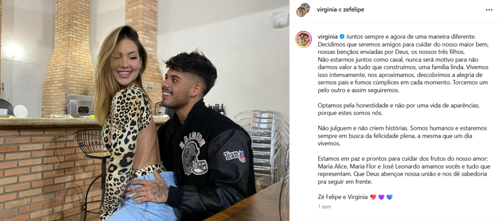 Virginia volta ao “Sabadou” após separação e com ordem rígida nos bastidores 1 Virginia