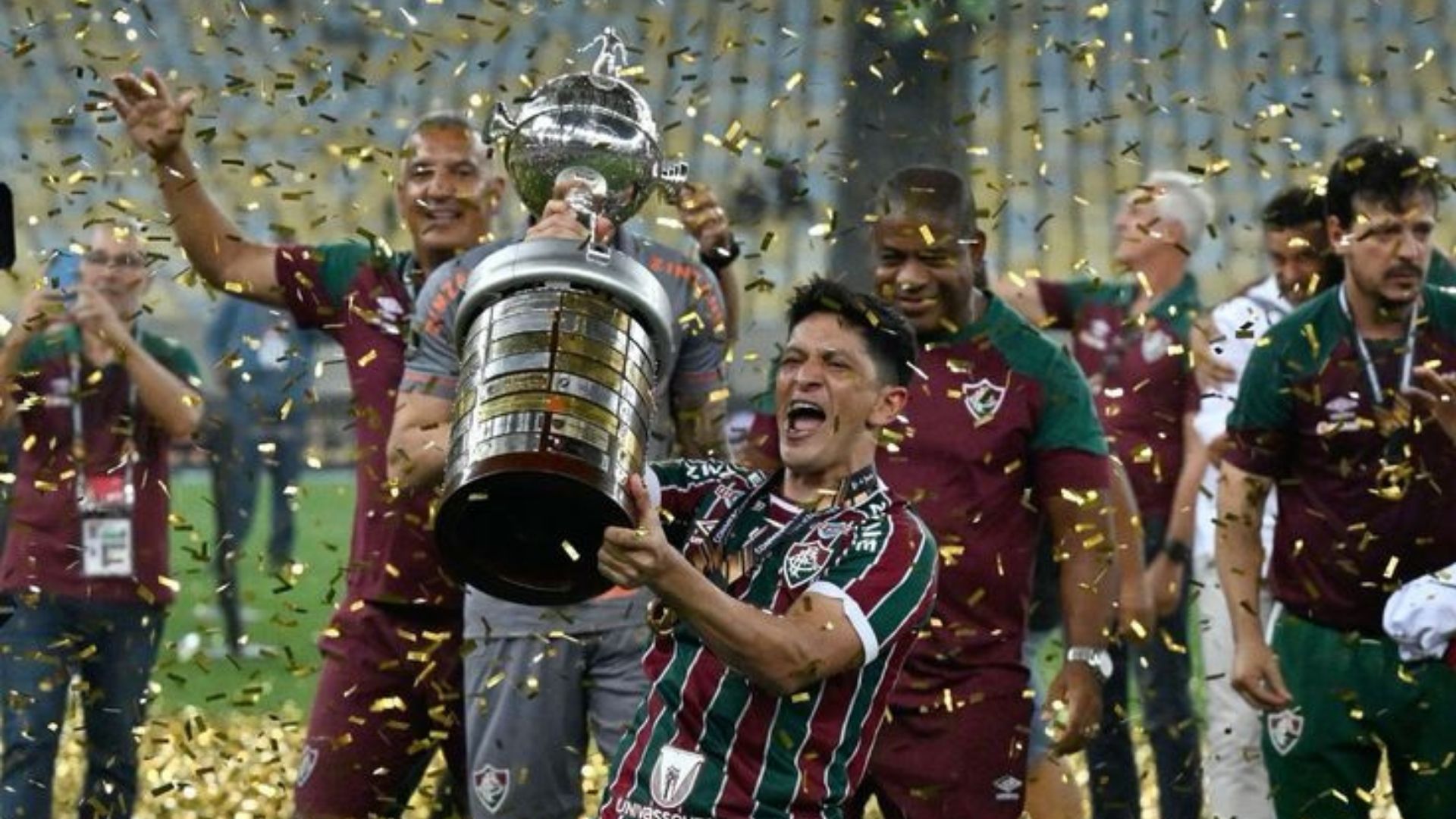 Fluminense venceu a Libertadores pela primeira vez e garantiu vaga no Mundial de Clubes 2025. (Foto: reprodução/Pinterest)