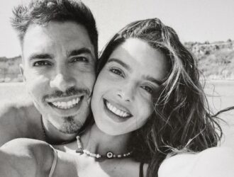 Giovanna Lancellotti se casa aos pés do Cristo Redentor