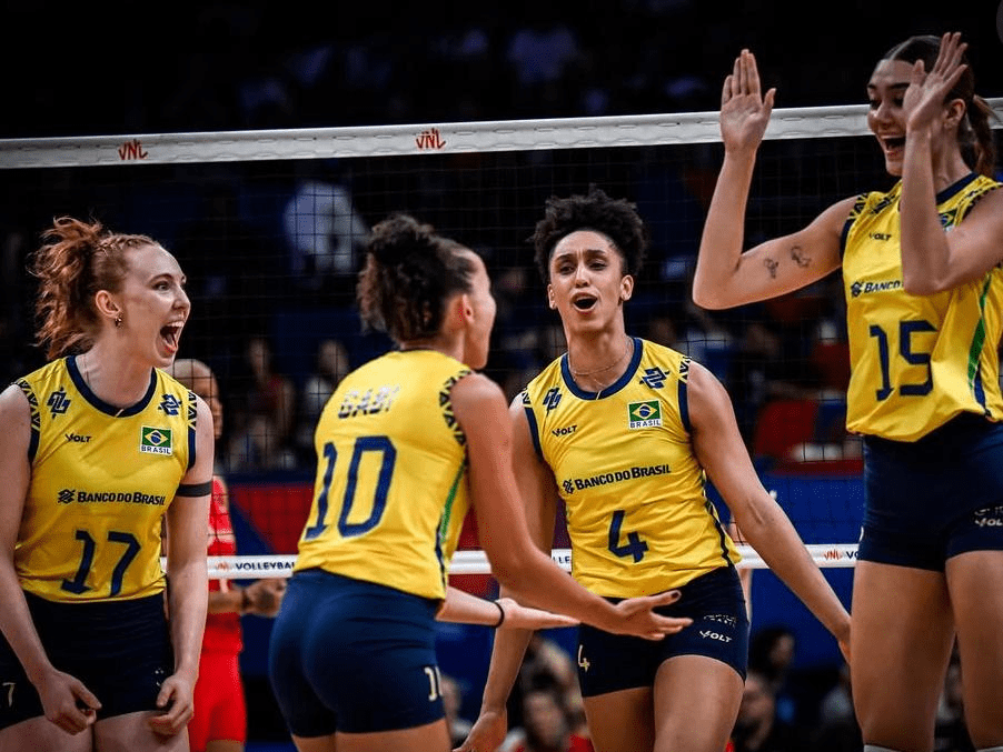 Seleção feminina de vôlei tira a invencibilidade da Turquia na VNL 2025 e sobe no ranking
