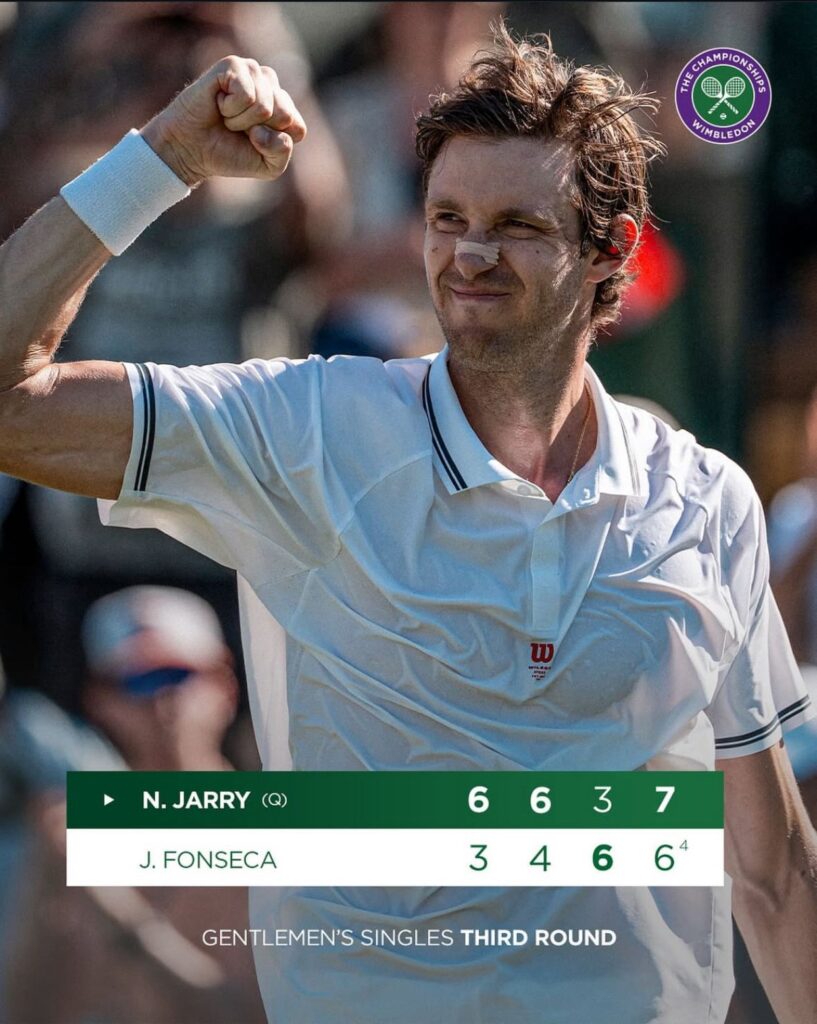 Fonseca se despede após batalha equilibrada e Jarry avança às oitavas de Wimbledon 2025