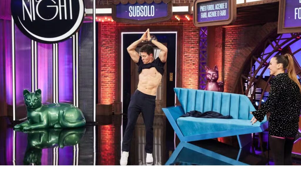 Rodrigo Faro e Tatá Werneck na nova temporada do Lady Night.(Foto: Juliana Coutinho)