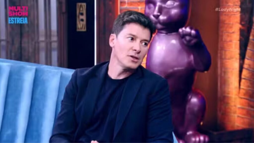 Rodrigo Faro no programa Lady Night. (Foto: Globoplay)