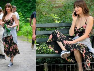 Dakota Johnson mostra como usar tênis retrô dos anos 90 em "Amores Materialistas"