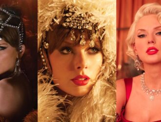 Em nova era, Taylor Swift continua com maquiagem marcante: delineado gatinho preto e batons alaranjados