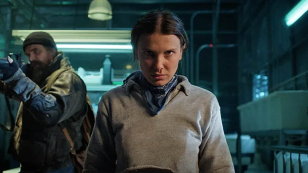 Eleven e Jim Hopper aparecem juntos em cena da 5ª e última temporada de Stranger Thingas.